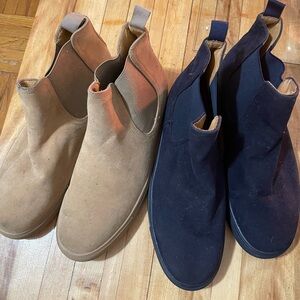 Men's Tan and Black Chelsea Boots